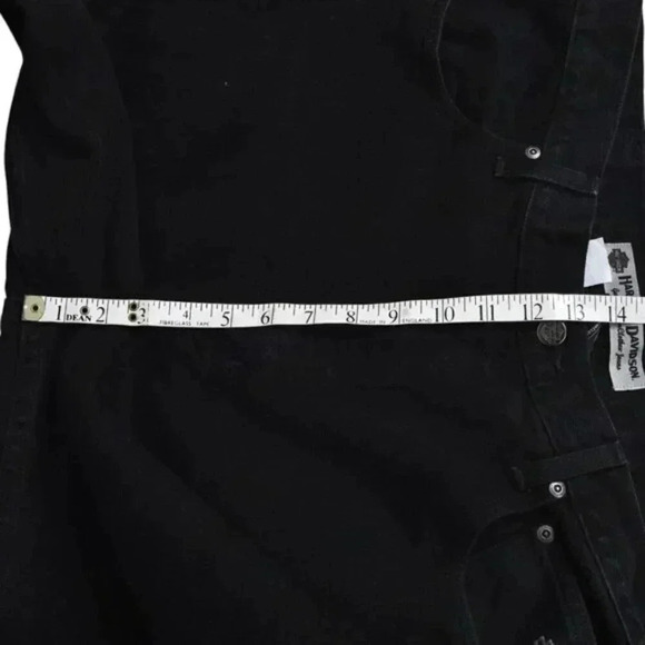 Harley Davidson Black Jeans Denim Biker Moto Size 38x32 - Picture 10 of 11